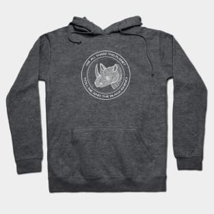 Black Rhino - We All Share This Planet - endangered species design Hoodie